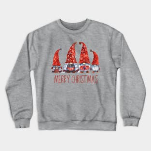 Merry Christmas Gnomes - Red Crewneck Sweatshirt